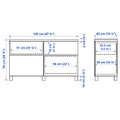 BESTÅ Storage combination w doors/drawers, white/Smeviken/Kabbarp white, 120x42x76 cm