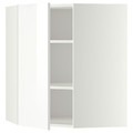 METOD Corner wall cabinet with shelves, white, Ringhult white, 68x80 cm