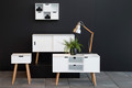 Nightstand Bedside Table Mitra, white