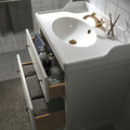 HEMNES / RÄTTVIKEN Wash-stand with 2 drawers, white, Runskär tap, 82x49x93 cm