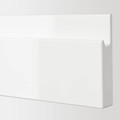 VOXTORP Drawer front, high-gloss white, 2 pack, 80x10 cm
