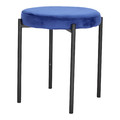 Stool Madonna, velvet, blue