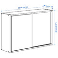 IVAR Cabinet with sliding doors, pine, 80x30x60 cm