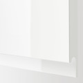 METOD High cab f micro w 2 doors/shelves, white/Voxtorp high-gloss/white, 60x60x220 cm