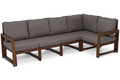 Outdoor Modular Corner Sofa MALTA, dark brown/graphite