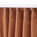 LÖNNSTÄVMAL Block-out curtains, 1 pair, light red-brown, 145x300 cm