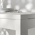 VIHALS / VIHALS Table and 2 chairs, white/white Tibbleby beige-grey, 84/120x74 cm