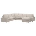 KIVIK Corner sofa, 5-seat w chaise longue, Tresund light beige