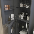 GoodHome Wall-mounted Bathroom High Cabinet Himalia 160 cm, grey