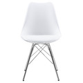 Chair Eris, 1pc, PP/faux leather, white/chrome