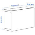 BESTÅ Wall-mounted cabinet combination, white/Hanviken white, 60x22x38 cm