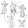 Wall Sticker Set - Mice Family