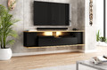 Wall-mounted TV Cabinet Rob, artisan oak/black, 2K LED