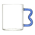 Glass Mug Borosilicate 350ml, blue