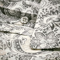 RODGERSIA Duvet cover and 2 pillowcases, grey/white, 200x200/50x60 cm