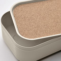 HARVMATTA Box with lid, light beige, 12x24x6 cm