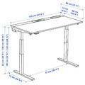 MITTZON Desk sit/stand, electric birch veneer/white, 120x80 cm