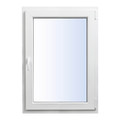 Tilt-and-Turn Triple-Pane PVC Window 565 x 835 mm, left, white