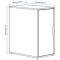 ALEX Storage unit, white stained/oak effect, 36x70 cm