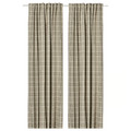 HÄGGVECKMAL Room darkening curtains, 1 pair, beige, 145x300 cm