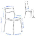 VIHALS / VIHALS Table and 2 chairs, white/white, 84/120x74 cm