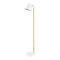 GoodHome Floor Lamp Mulanje E14, white/wood-like