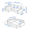 FRIHETEN Corner sofa-bed with storage, Skiftebo dark grey