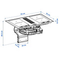 TÄCKNAN Induction hob/integrated extractor, IKEA 500 black, 83 cm