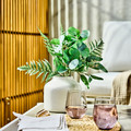 SMYCKA Artificial bouquet, in/outdoor eucalyptus/green, 40 cm