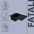 GoodHome Granite Sink Arber 1-bowl, matt black