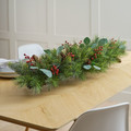 Table Garland Decoration with Rowan Berries and Pine Cones
