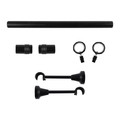 Curtain Rod GoodHome Araxos 19 mm 200 cm, matt black