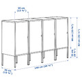 LIXHULT Storage combination, anthracite, 140x35x82 cm