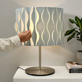 LÖKNÄS Lamp shade, blue/silver-colour, 33 cm