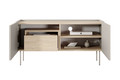 Two-Door TV Cabinet with Drawer Desin 120, cashmere/nagano oak