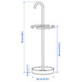 NIPÅSEN Umbrella stand, black, 76 cm