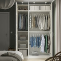 PAX / BERGSBO Wardrobe combination, white/white, 150x60x236 cm
