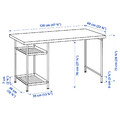 LAGKAPTEN / SPÄND Desk, white/black, 120x60 cm