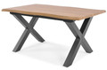 Extendable Dining Table NORDEN 145-185 cm, brown