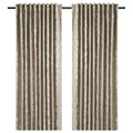 HÄCKBERBERIS Room darkening curtains, 1 pair, beige, 145x300 cm