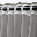 STENFRÖ Sheer curtains, 1 pair, grey/with heading tape, 145x300 cm