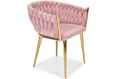 Glamour Braided Chair ROSA, powder pink