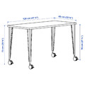 LAGKAPTEN / KRILLE Desk, white stained oak effect/black, 120x60 cm