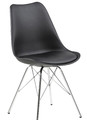 Chair Eris, 1pc, PP/faux leather, black/chrome