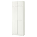 BILLY / OXBERG Bookcase w height extension ut/drs, white, 80x42x237 cm