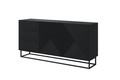 Cabinet with 3 Drawers & 2 Doors 167 cm Asha, metal legs, matt black