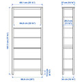 HEMNES Bookcase, white stain, 90x197 cm