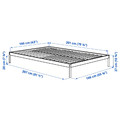 VEVELSTAD Bed frame, 160x200 cm, white