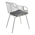 Metal Chair Sligo 44x44cm, silver