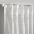 MÄSTERROT Curtains, 1 pair, white white/grid with heading tape, 145x300 cm